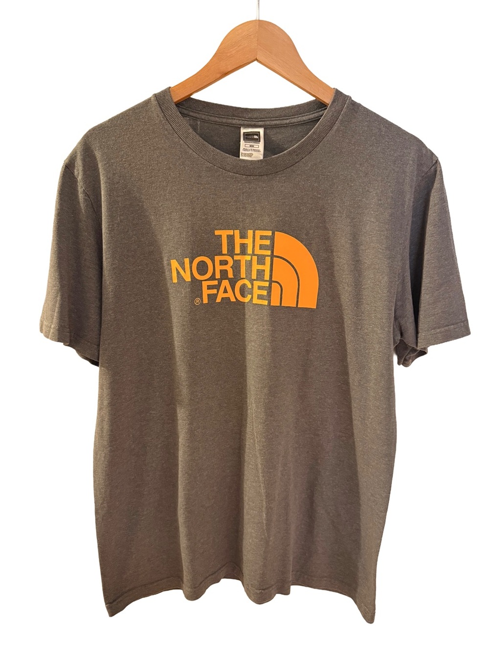 The North Face Men's Half Dome Logo T-Shirt Size Medium Grey Orange (D)